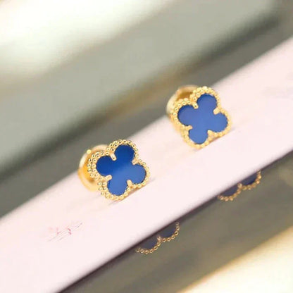 [ECHO ]CLOVER MINI 9.5MM TURQUOISE EARRINGS