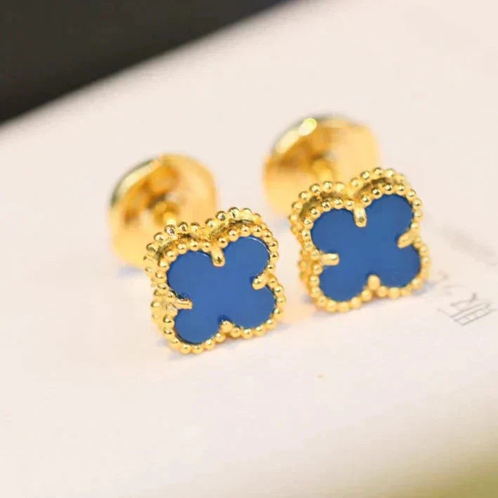 [ECHO ]CLOVER MINI 9.5MM TURQUOISE EARRINGS