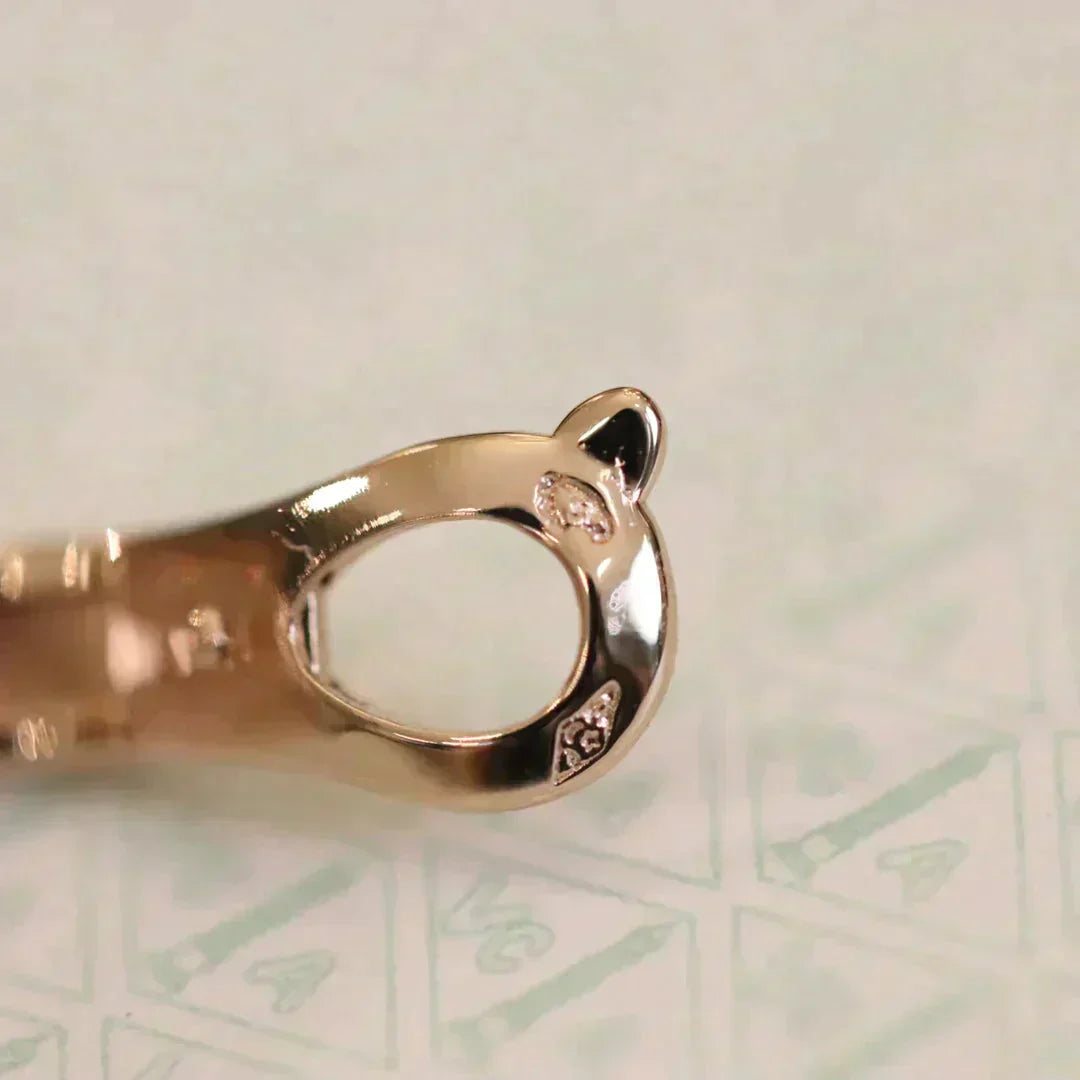 [ECHO ]CLOVER MEDIUM 1 MOTIFS FUll DIAMOND EARRINGS