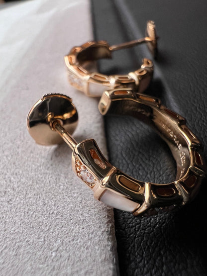[ECHO ]SERPENTI MOP PINK GOLD EARRINGS