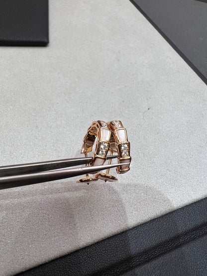 [ECHO ]SERPENTI MOP PINK GOLD EARRINGS