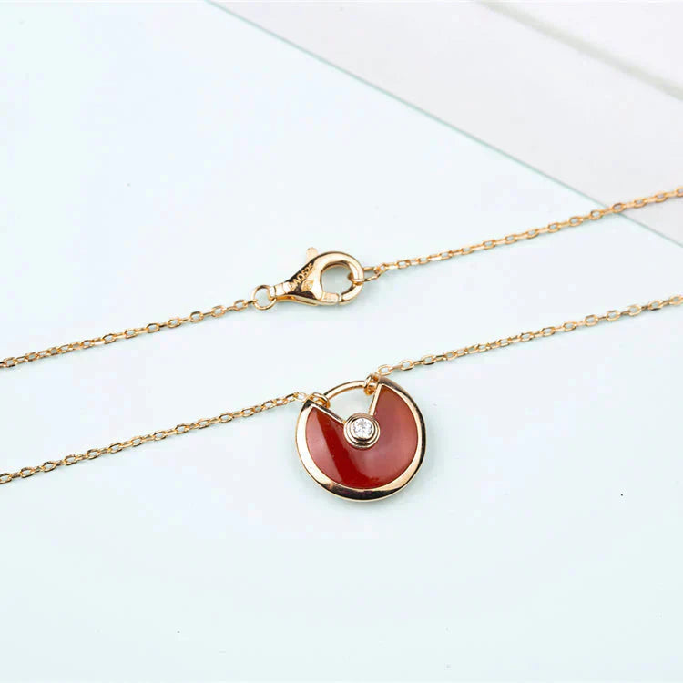 [ECHO ]AMULETTE GOLD CARNELIAN ONYX NECKLACE