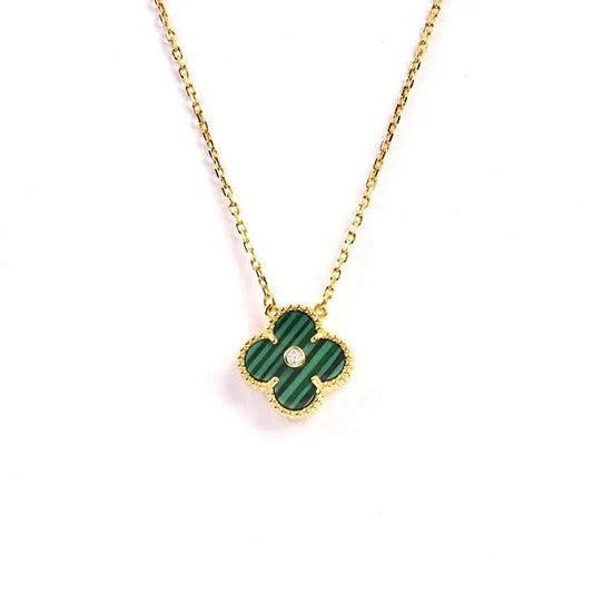 [ECHO ]CLOVER 15MM DIAMOND TURQUOISE NECKLACE