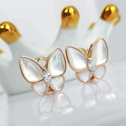 [ECHO ]BUTTERFLY MOP DIAMOND EARRINGS