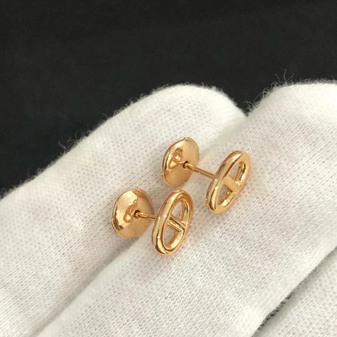 [ECHO ]CHAINE SMALL EARRINGS GOLD AND SILVER