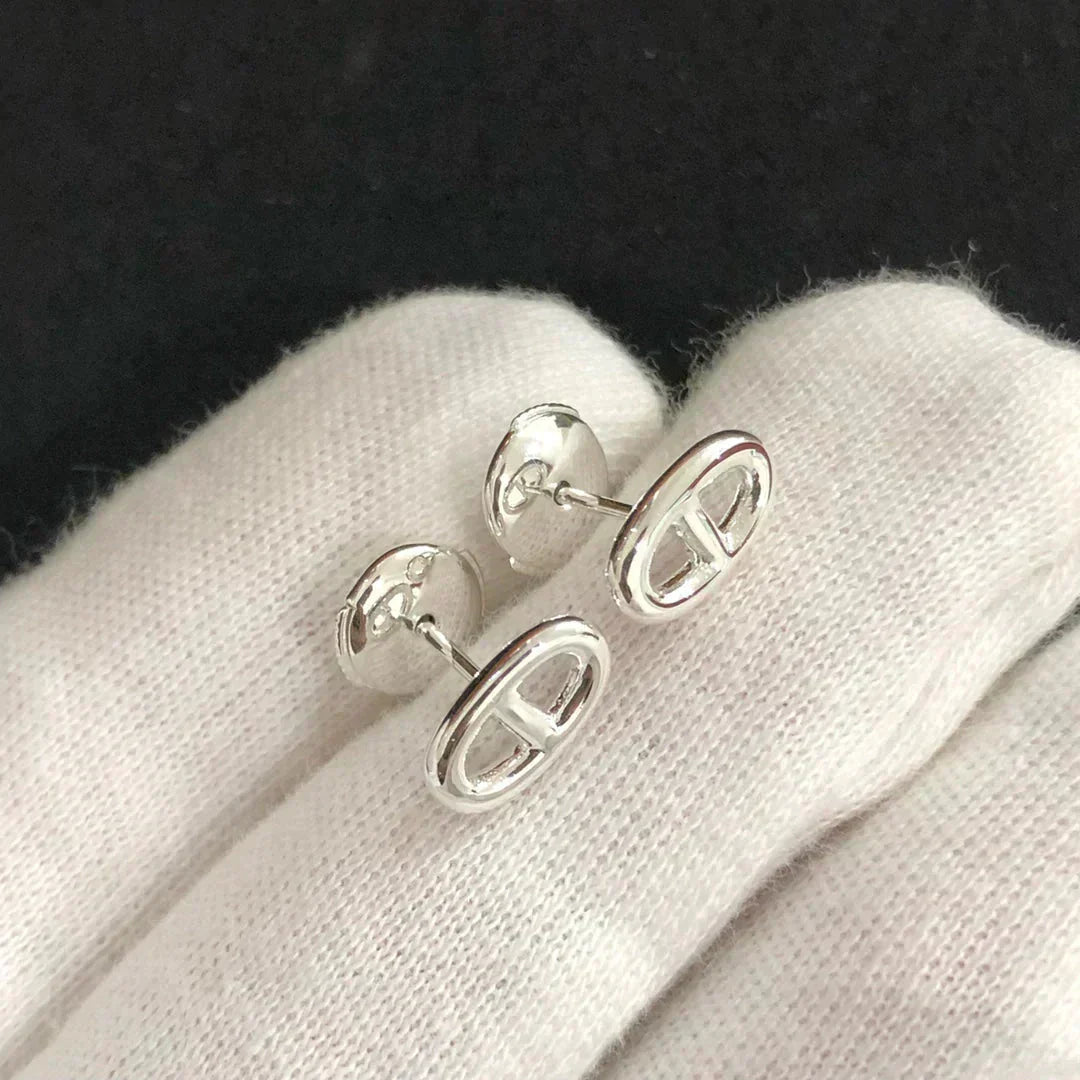 [ECHO ]CHAINE SMALL EARRINGS GOLD AND SILVER