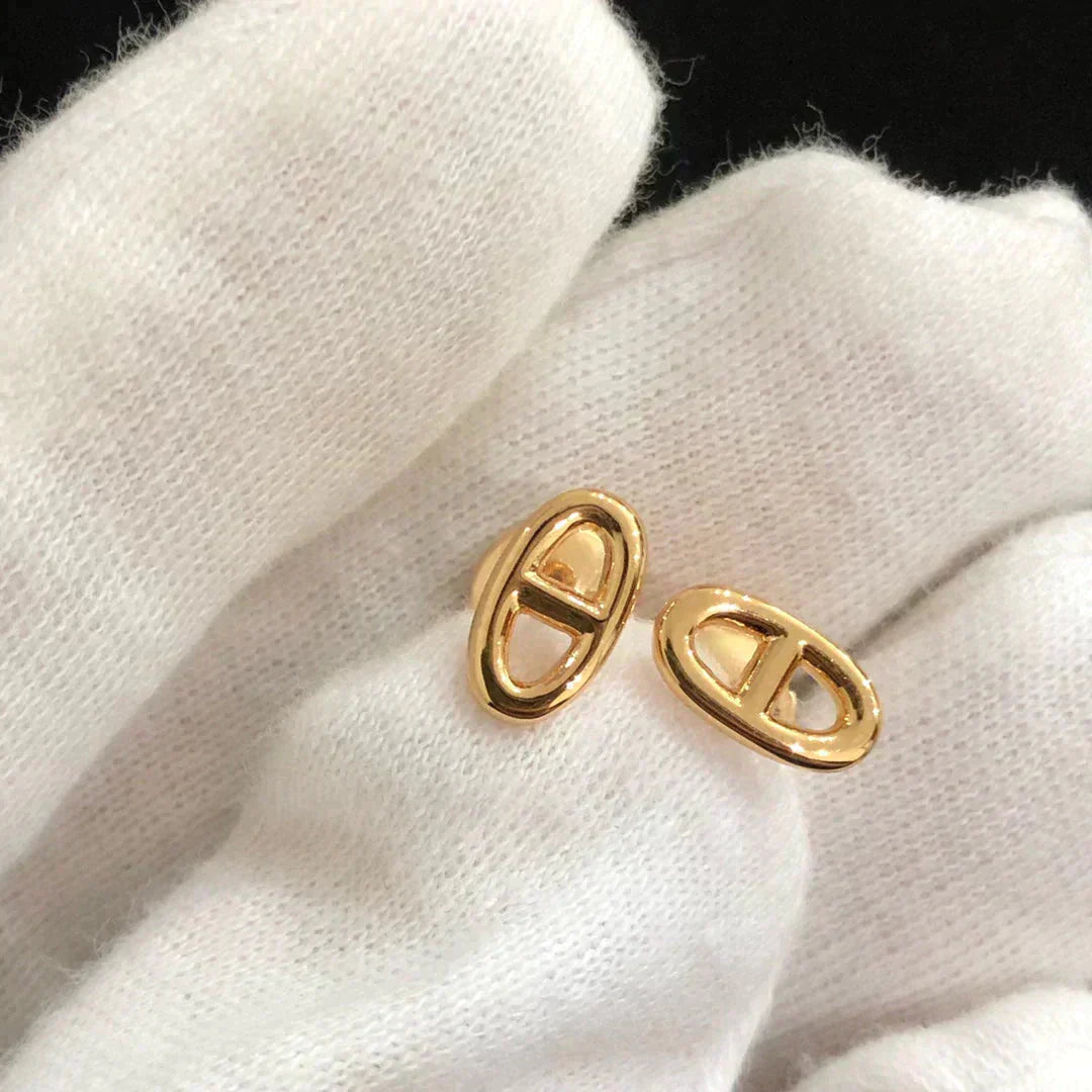[ECHO ]CHAINE SMALL EARRINGS GOLD AND SILVER