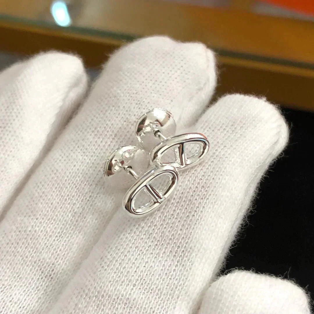 [ECHO ]CHAINE SMALL EARRINGS GOLD AND SILVER