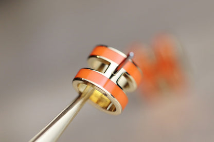 [ECHO ]MINI POP H EARRINGS ORANGE
