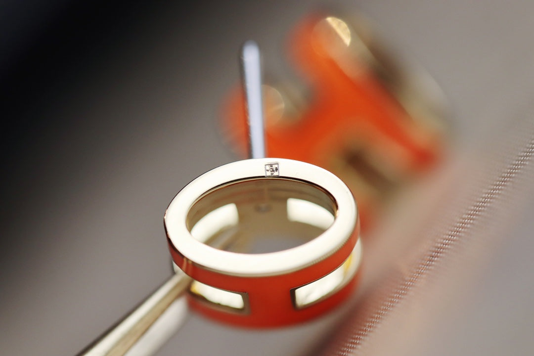 [ECHO ]MINI POP H EARRINGS ORANGE