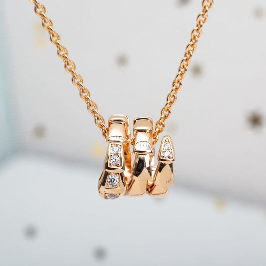 [ECHO ]SERPENTI PINK GOLD NECKLACE DIAMOND