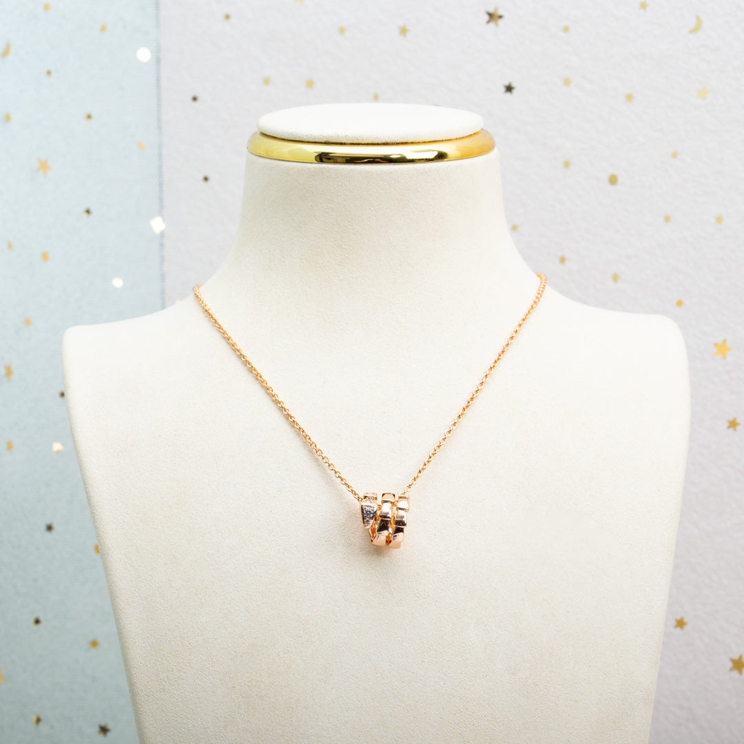 [ECHO ]SERPENTI PINK GOLD NECKLACE DIAMOND