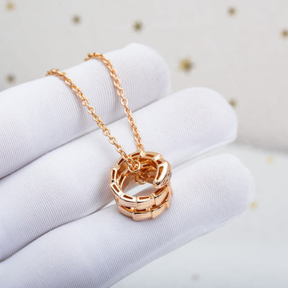 [ECHO ]SERPENTI PINK GOLD NECKLACE DIAMOND