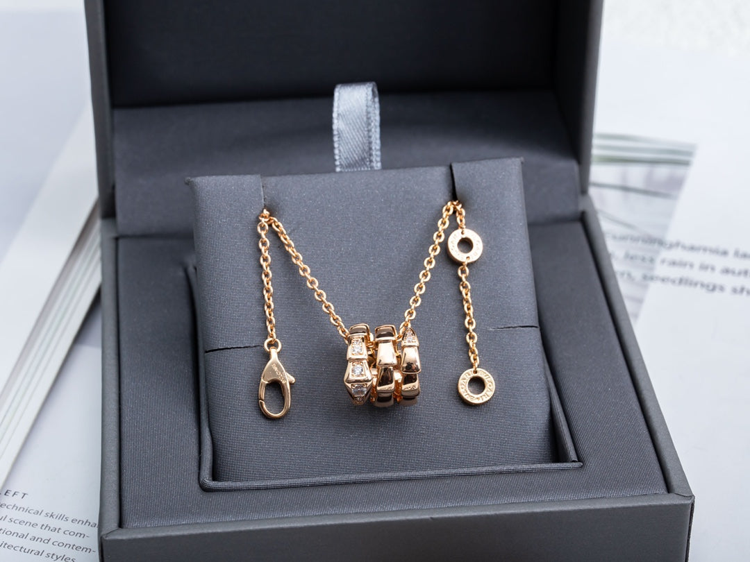 [ECHO ]SERPENTI PINK GOLD NECKLACE DIAMOND