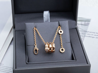 [ECHO ]SERPENTI PINK GOLD NECKLACE DIAMOND