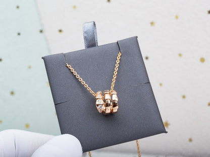 [ECHO ]SERPENTI PINK GOLD NECKLACE DIAMOND