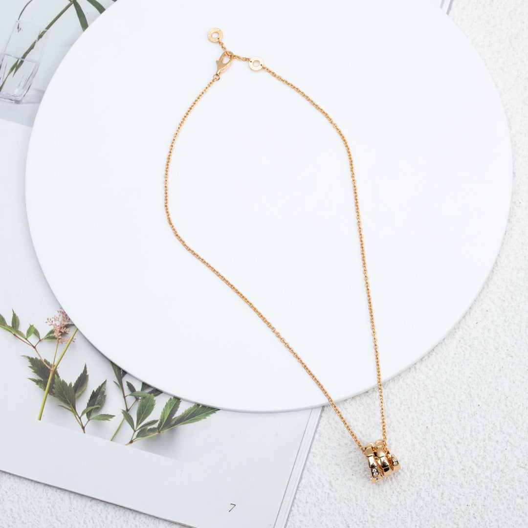 [ECHO ]SERPENTI PINK GOLD NECKLACE DIAMOND