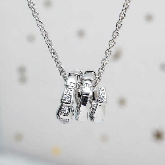 [ECHO ]SERPENTI SILVER NECKLACE DIAMOND