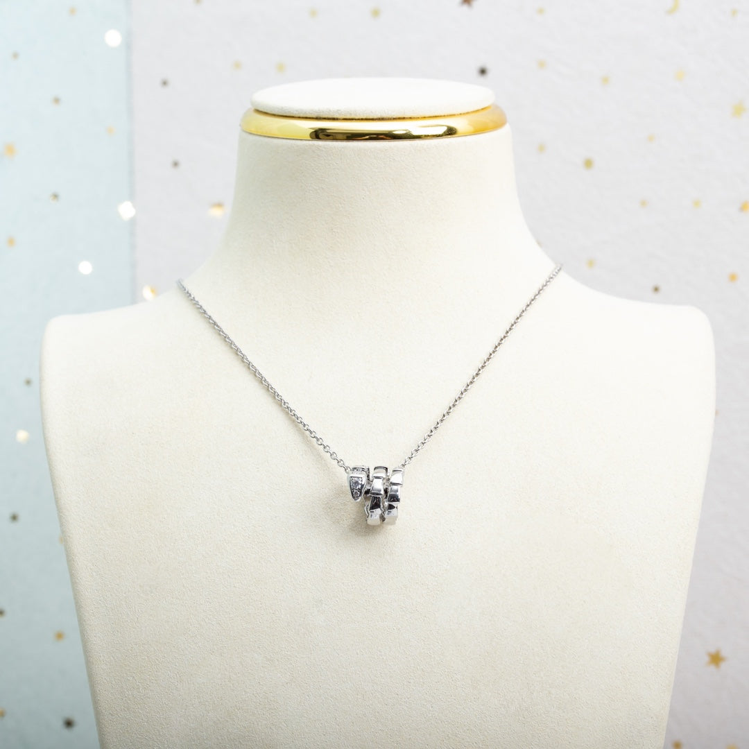 [ECHO ]SERPENTI SILVER NECKLACE DIAMOND