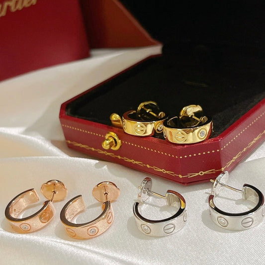 [ECHO ]LOVE EARRINGS 5.7MM 2 DIAMONDS