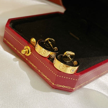 [ECHO ]LOVE EARRINGS 5.7MM 2 DIAMONDS