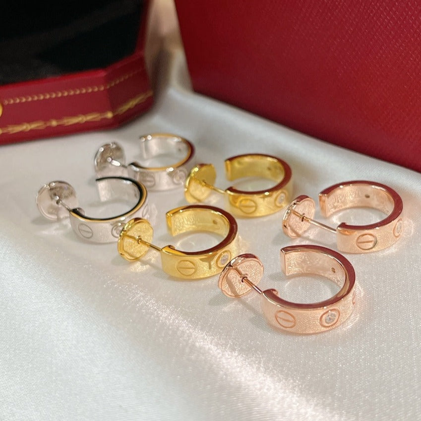 [ECHO ]LOVE EARRINGS 5.7MM 2 DIAMONDS