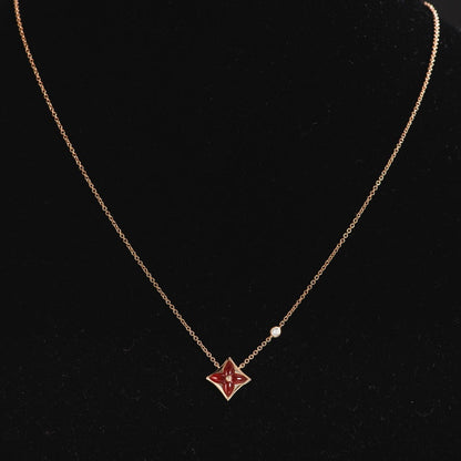 [ECHO ]STAR NECKLACE PINK GOLD 1 DIAMOND