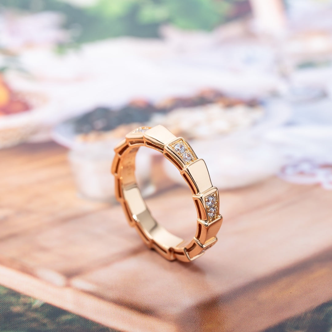 [ECHO ]SERPENTI RING PINK GOLD  3MM