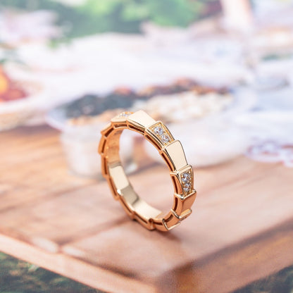 [ECHO ]SERPENTI RING PINK GOLD  3MM