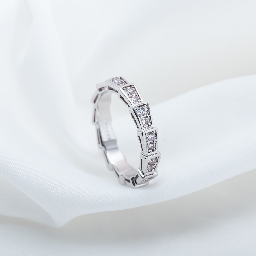 [ECHO ]SERPENTI RING SILVER DIAMOND PAVED 3MM