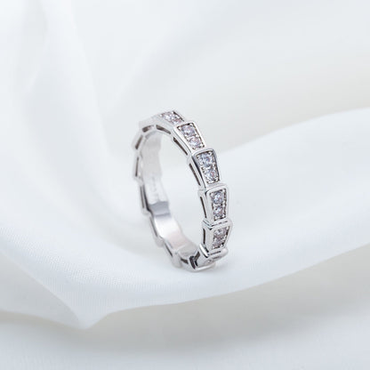 [ECHO ]SERPENTI RING SILVER DIAMOND PAVED 3MM