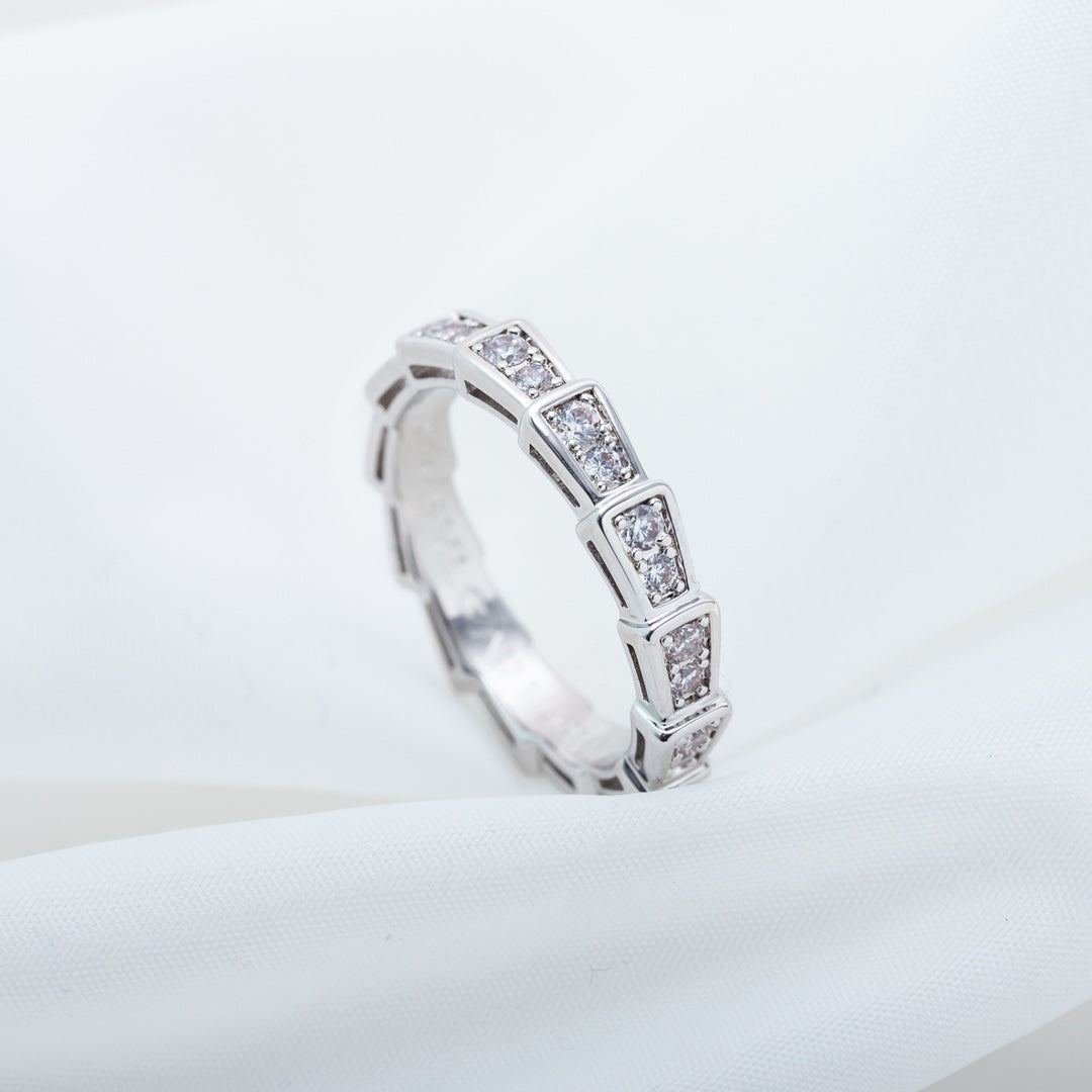 [ECHO ]SERPENTI RING SILVER DIAMOND PAVED 3MM