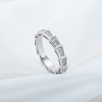 [ECHO ]SERPENTI RING SILVER DIAMOND PAVED 3MM
