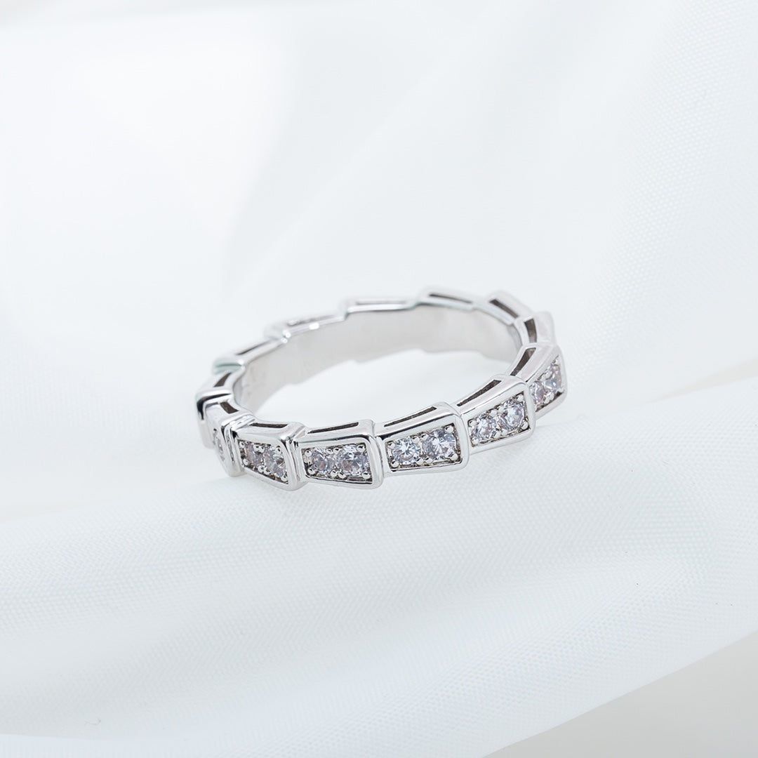 [ECHO ]SERPENTI RING SILVER DIAMOND PAVED 3MM