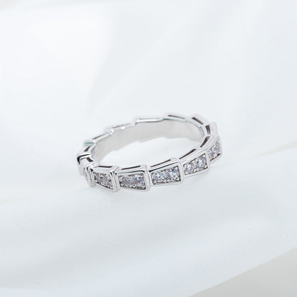 [ECHO ]SERPENTI RING SILVER DIAMOND PAVED 3MM