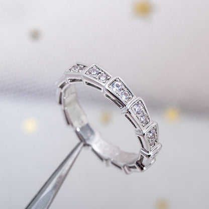 [ECHO ]SERPENTI RING SILVER DIAMOND PAVED 3MM
