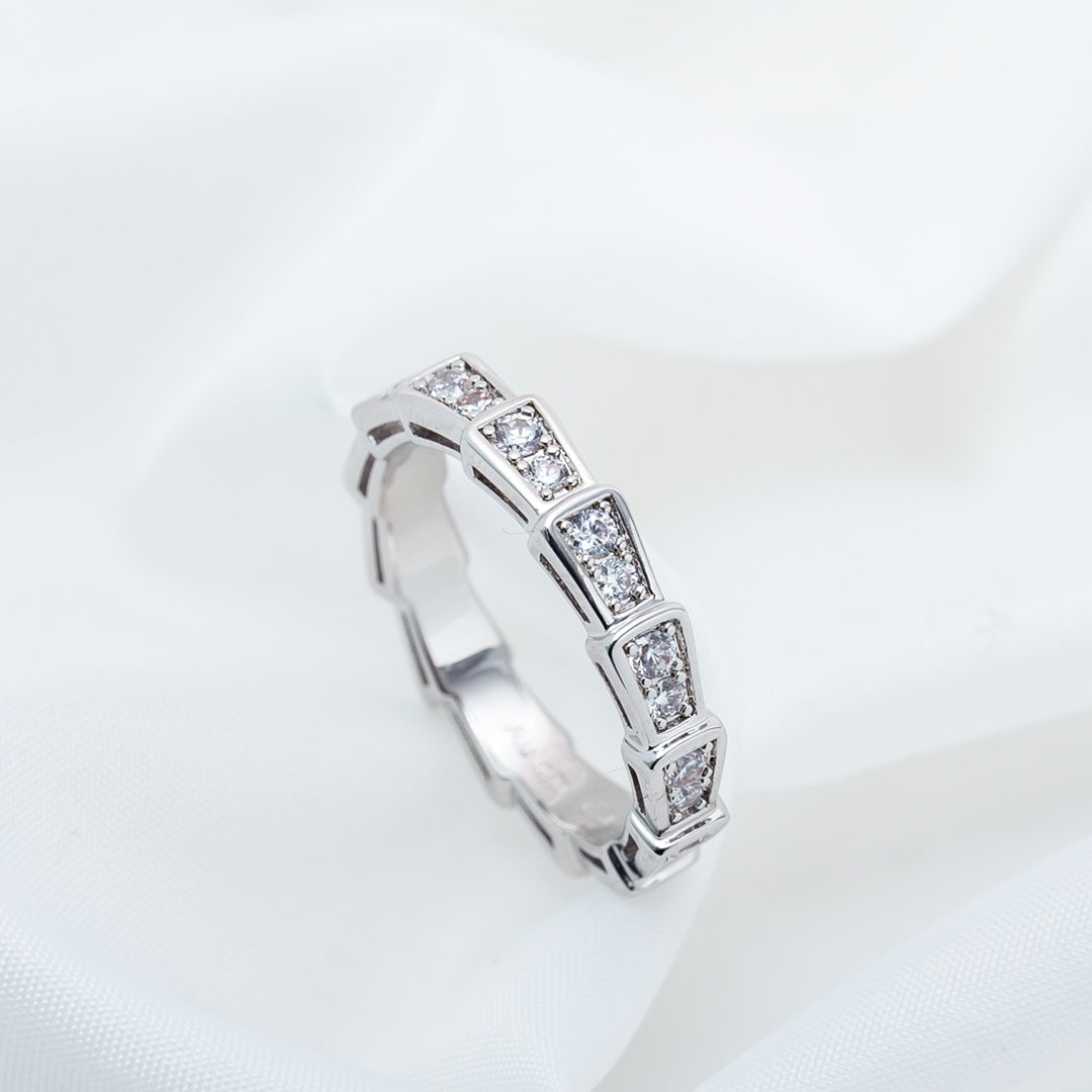 [ECHO ]SERPENTI RING SILVER DIAMOND PAVED 3MM