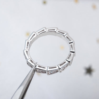 [ECHO ]SERPENTI RING SILVER DIAMOND PAVED 3MM