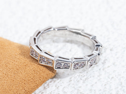 [ECHO ]SERPENTI RING SILVER DIAMOND PAVED 3MM