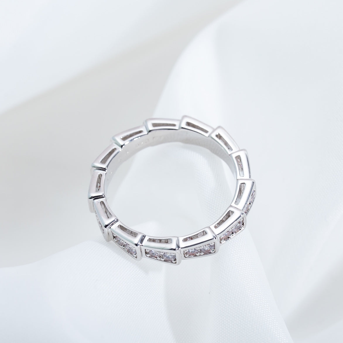 [ECHO ]SERPENTI RING SILVER DIAMOND PAVED 3MM