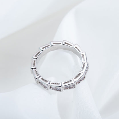 [ECHO ]SERPENTI RING SILVER DIAMOND PAVED 3MM