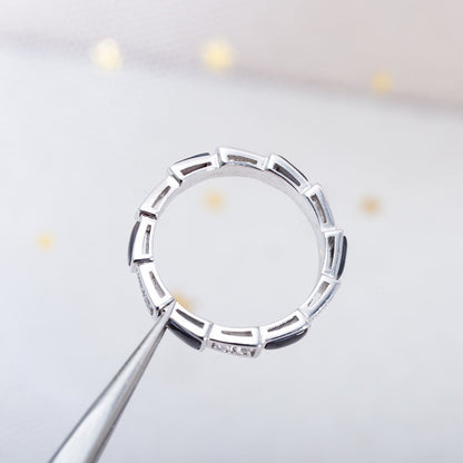 [ECHO ]SERPENTI RING SILVER  DIAMOND BLACK MOP 3MM