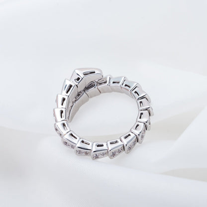 [ECHO ]SERPENTI RING SILVER DIAMOND PAVED 4MM