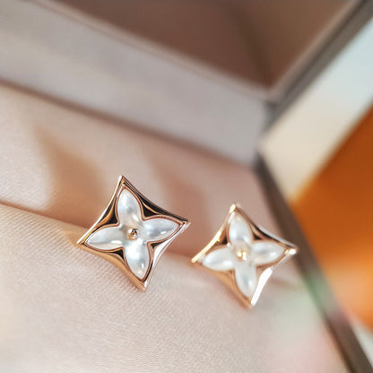 [ECHO ]STAR MOP PINK GOLD EARRINGS