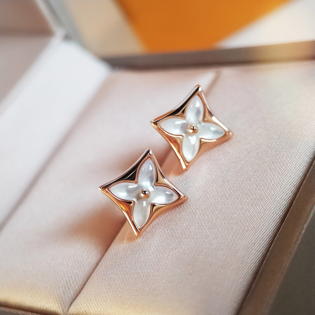 [ECHO ]STAR MOP PINK GOLD EARRINGS