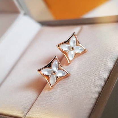 [ECHO ]STAR MOP PINK GOLD EARRINGS
