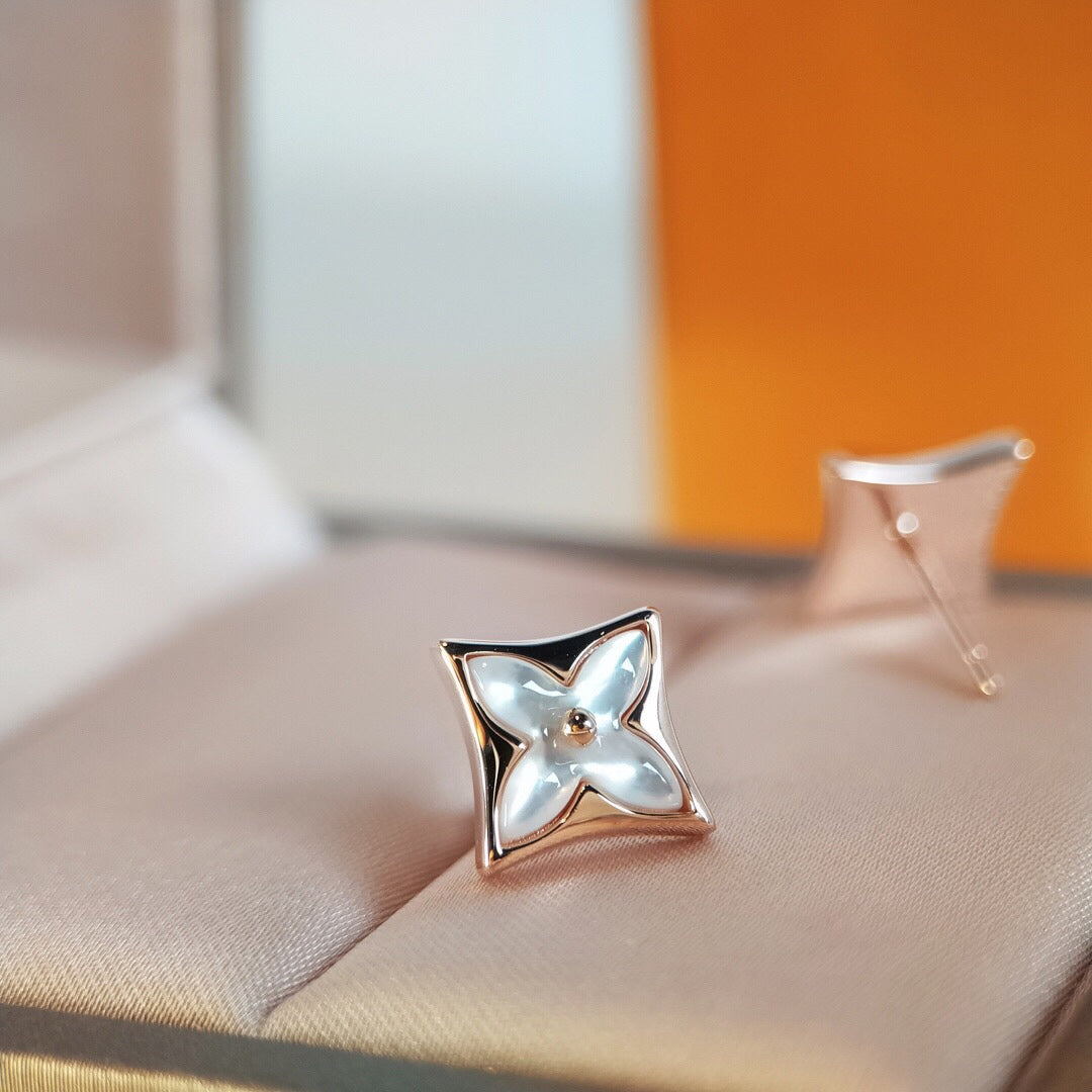 [ECHO ]STAR MOP PINK GOLD EARRINGS