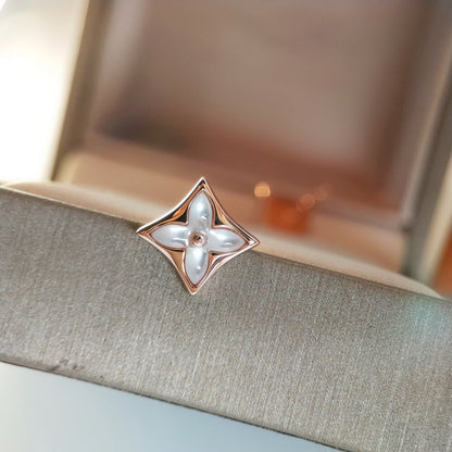 [ECHO ]STAR MOP PINK GOLD EARRINGS