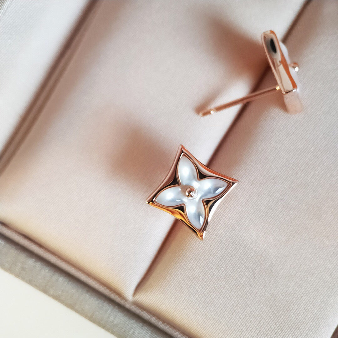 [ECHO ]STAR MOP PINK GOLD EARRINGS