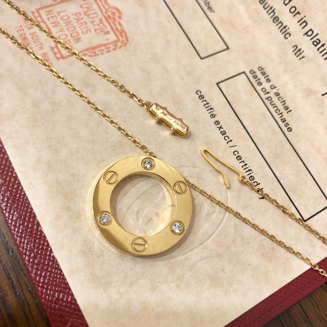 [ECHO ]LOVE NECKLACE 16MM 3 DIAMONDS